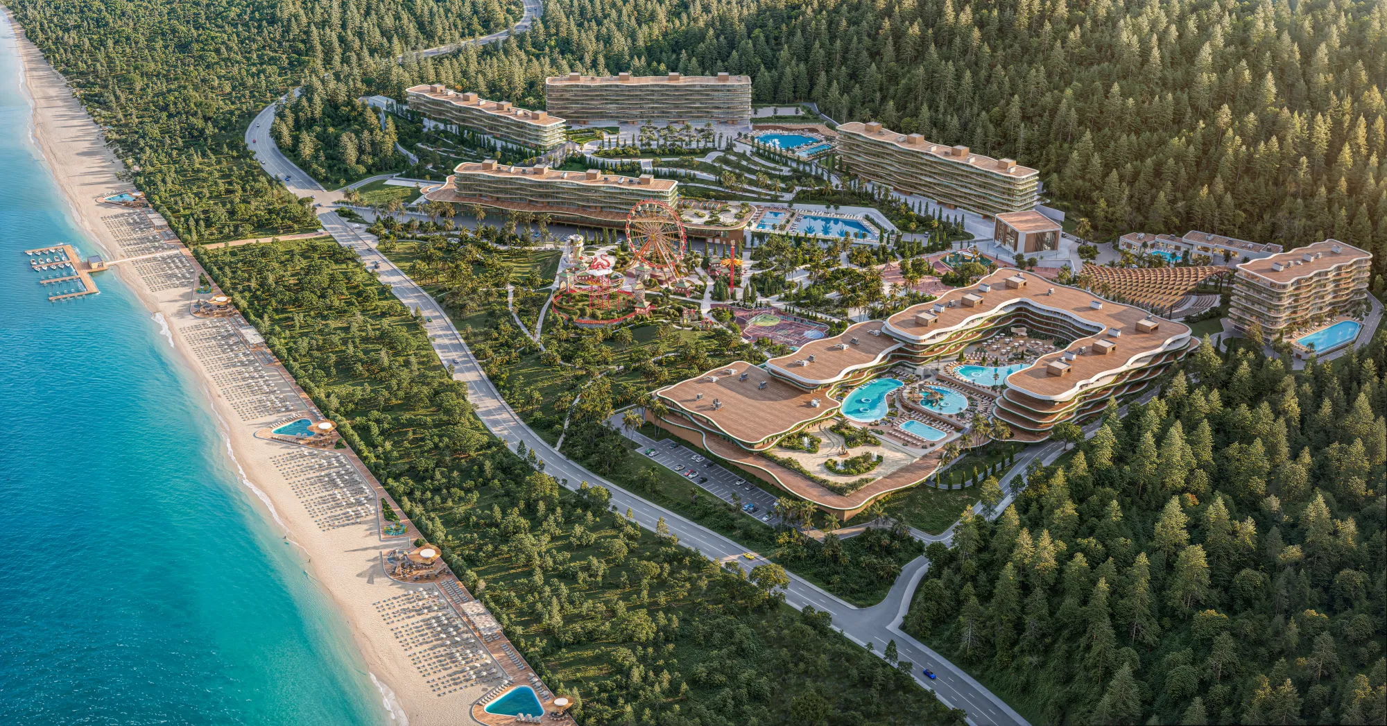 Алеан Монвер - вид на курорт 15,7 га у Чёрного моря, Сочи