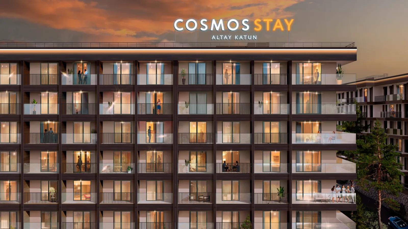 Апарт-отель «Бирюзовая Катунь» под управлением Cosmos Hotel Group, рендер